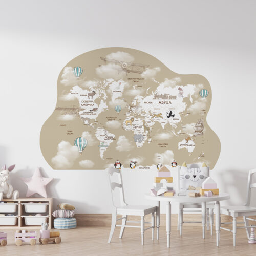 Mapa sveta 5 stiker